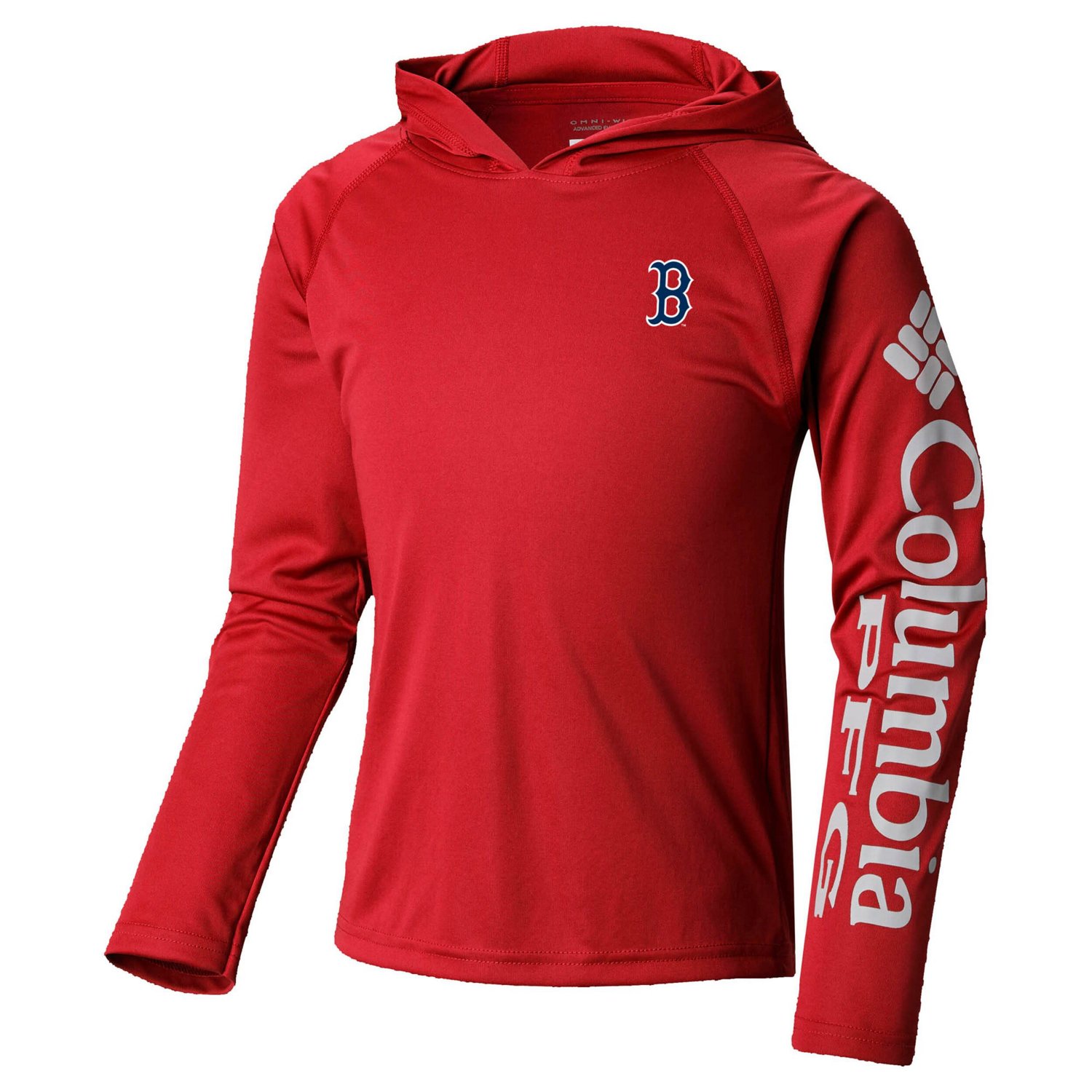 Youth Columbia Boston Sox Terminal Tackle Long Sleeve Hoodie T-Shirt - view number 2
