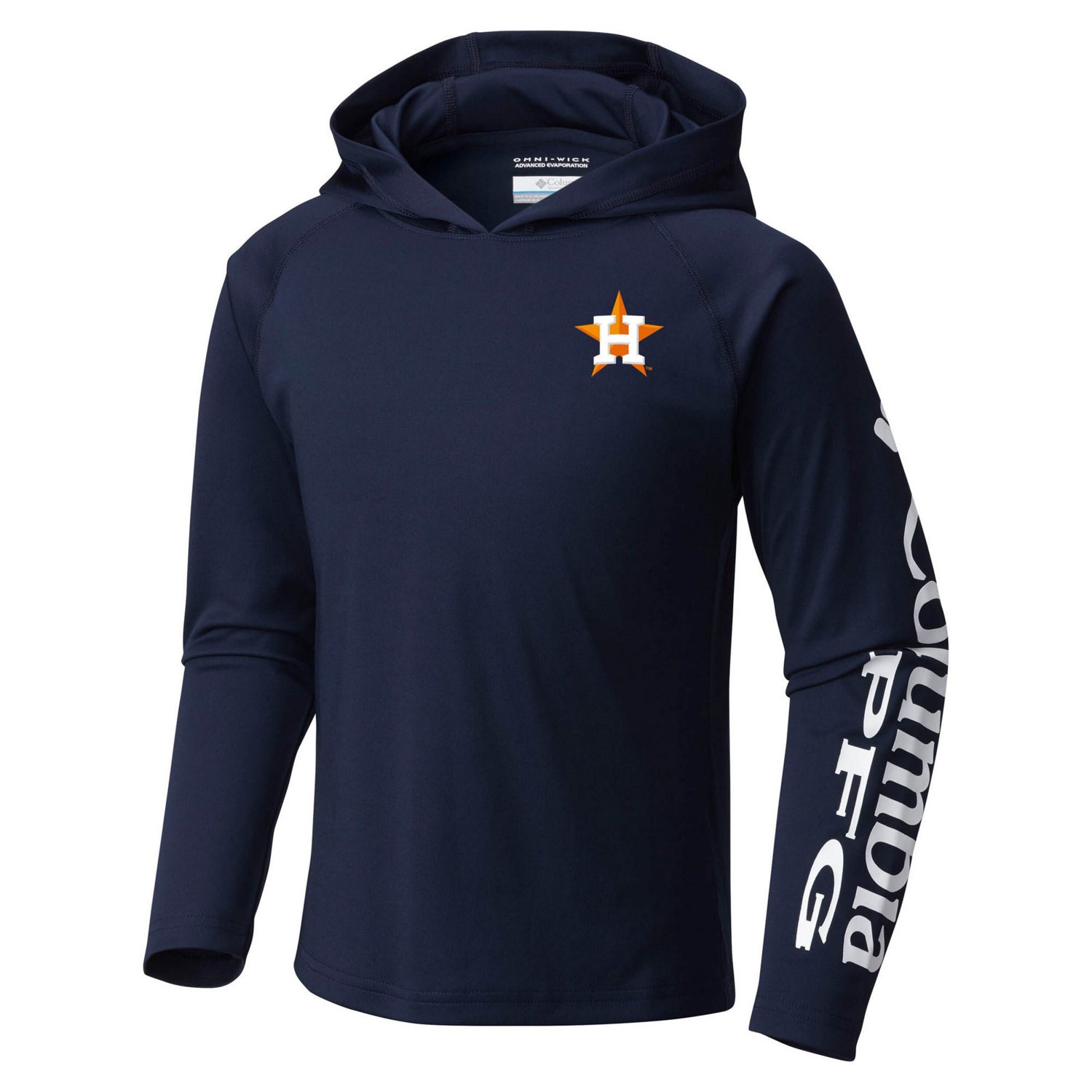 Youth Columbia Houston Astros Terminal Tackle Long Sleeve Hoodie T-Shirt - view number 2