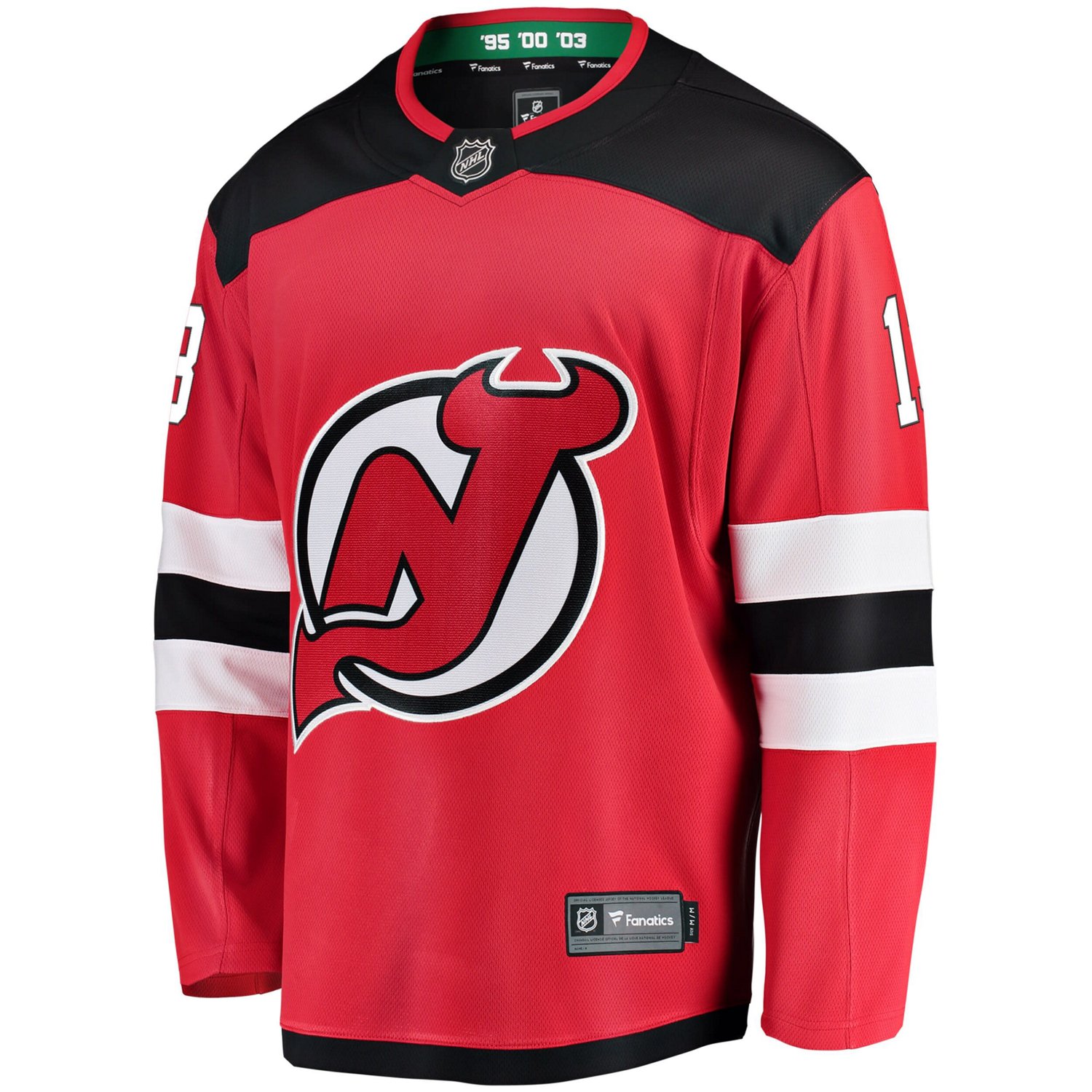 Youth Fanatics Branded Nico Hischier New Jersey Devils Home Breakaway Player Jersey                                              - view number 2