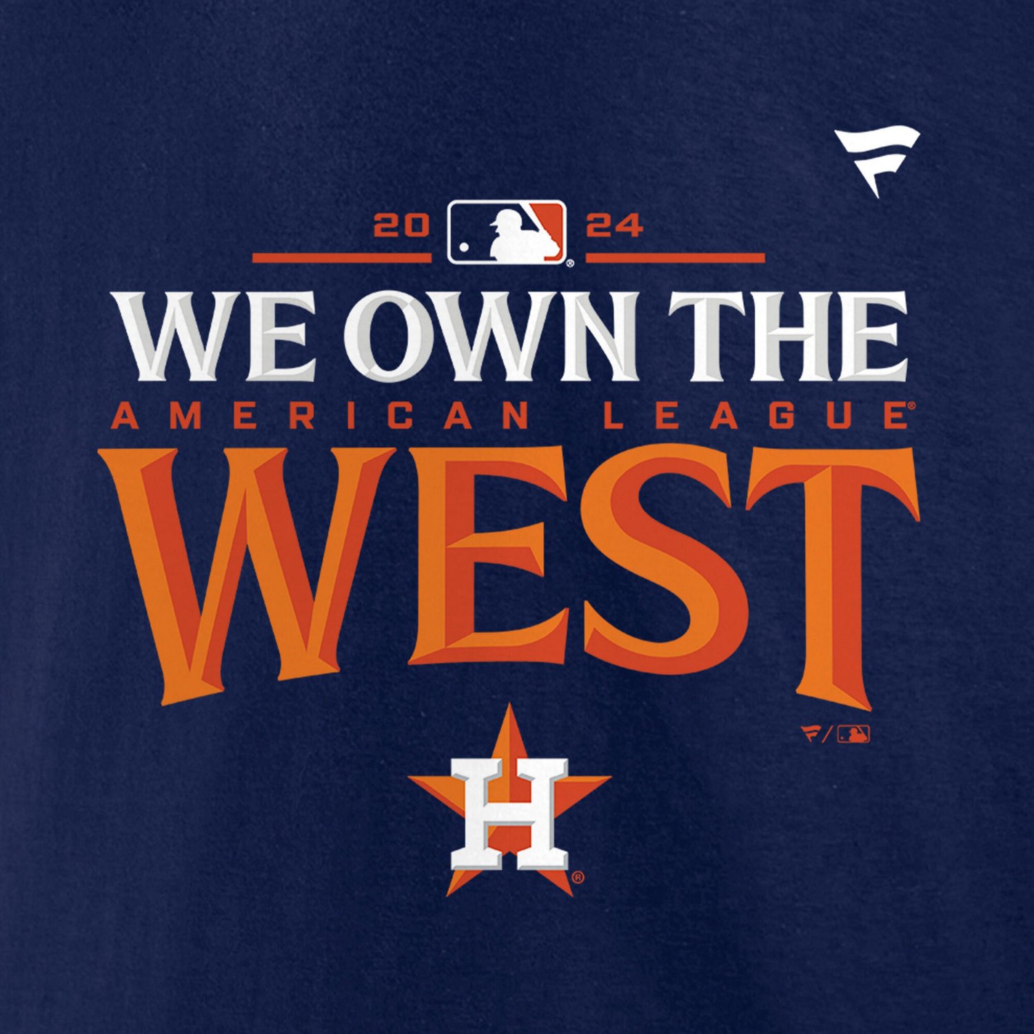Youth Fanatics Houston Astros 2024 AL West Division Champions Locker Room T-Shirt - view number 4