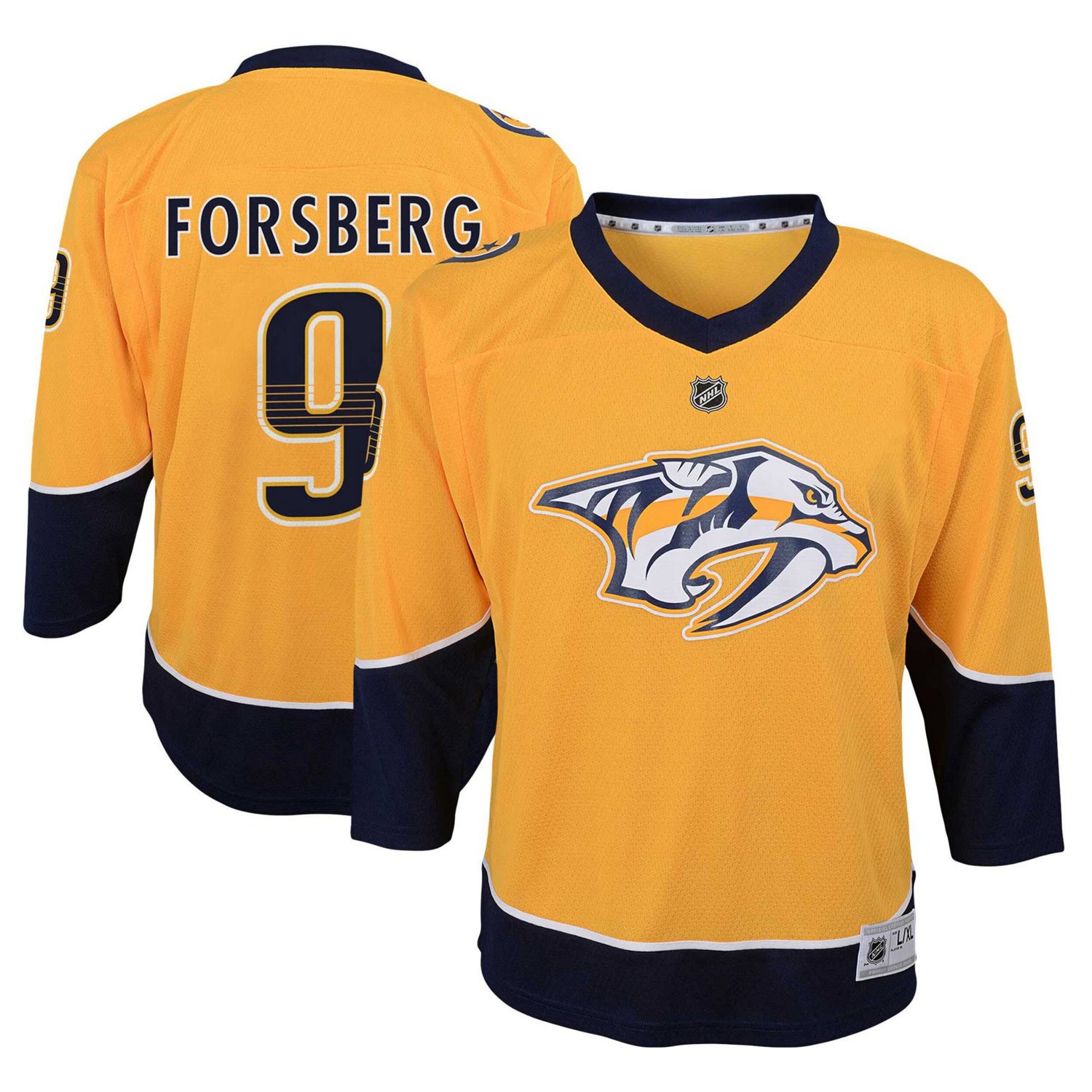 Youth Filip Forsberg Nashville Predators Home Replica Player Jersey                                                              - view number 1