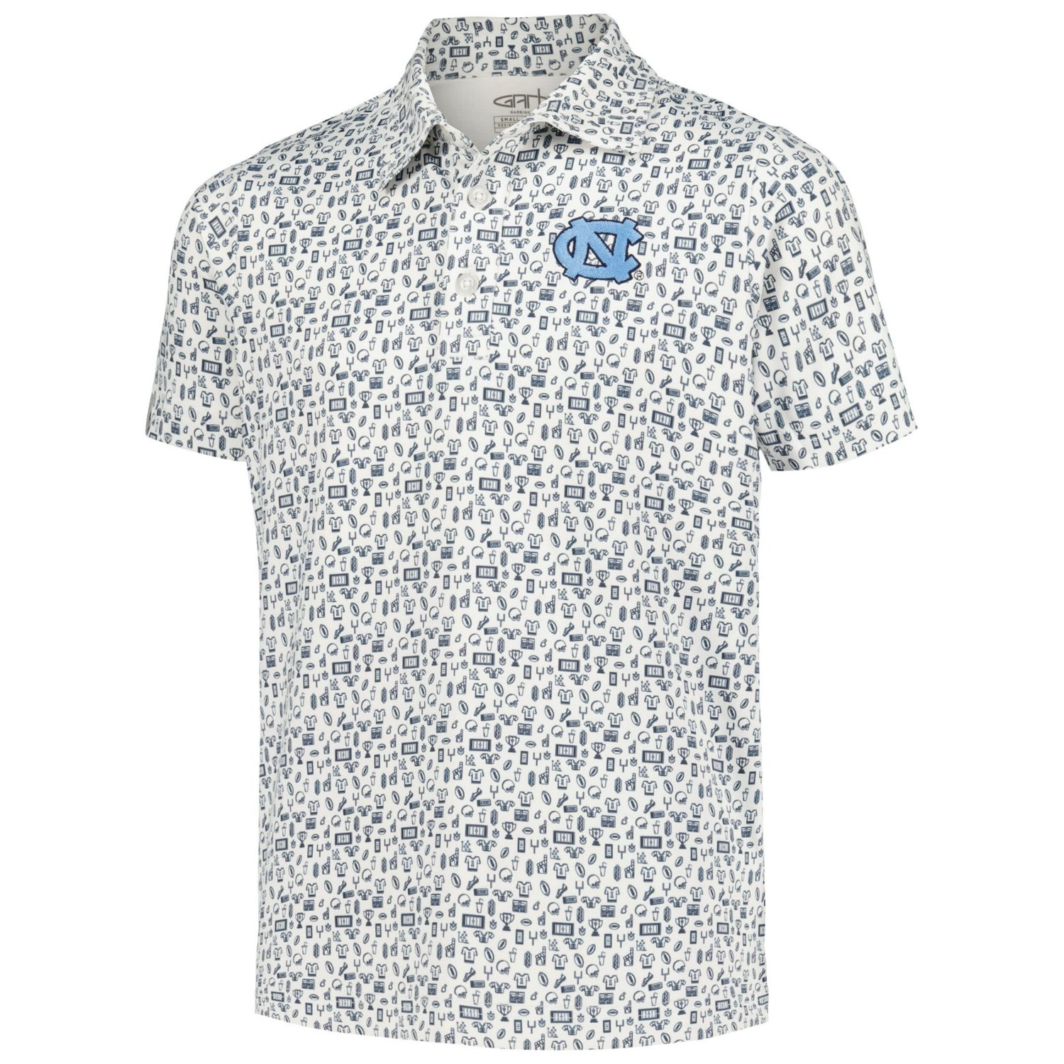 Youth Garb North Carolina Tar Heels Allover Print Polo - view number 2