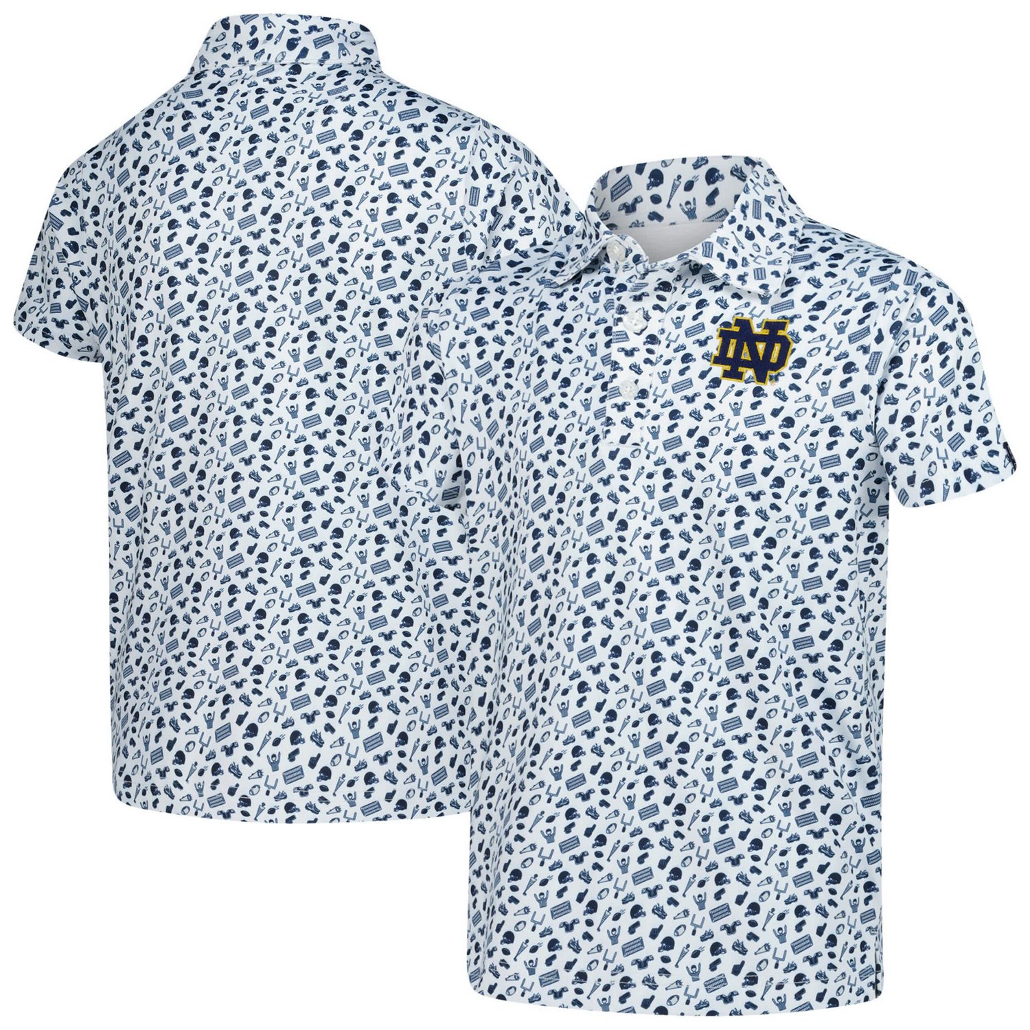 Youth Garb Notre Dame Fighting Irish Tom Allover Print Performance Polo - view number 1