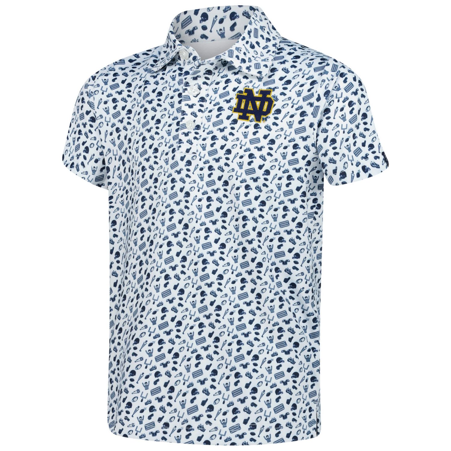 Youth Garb Notre Dame Fighting Irish Tom Allover Print Performance Polo - view number 2