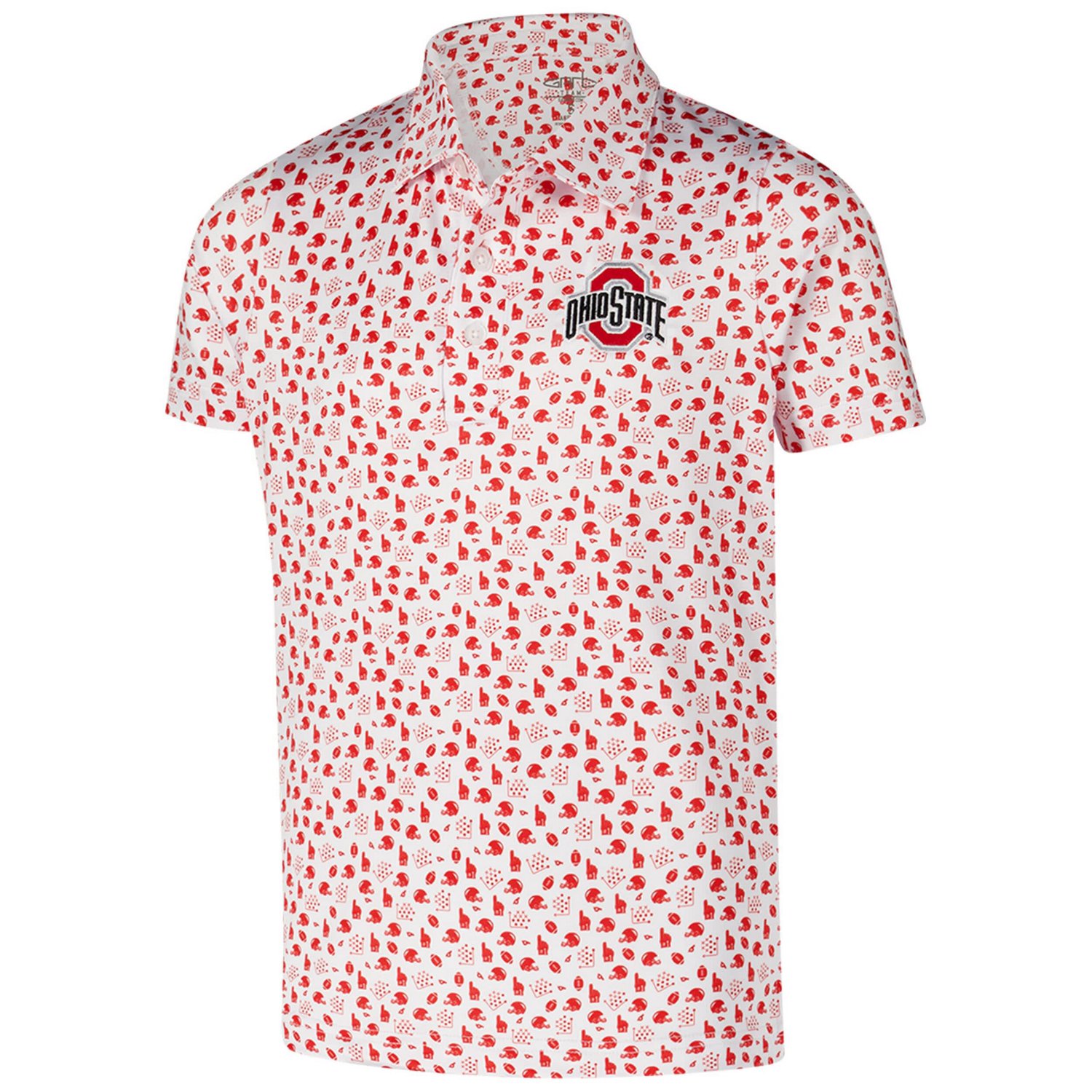 Youth Garb Ohio State Buckeyes Earnest Allover Print Polo - view number 2