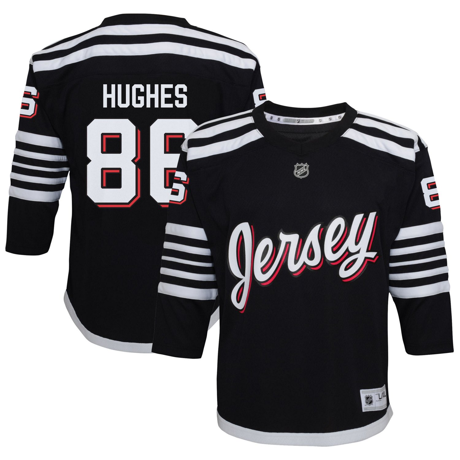 Youth Jack Hughes New Jersey Devils Alternate Replica Player Jersey