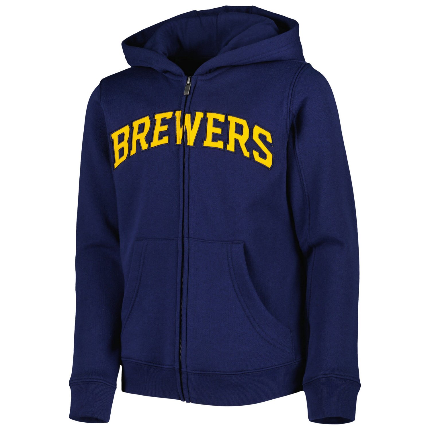 Youth Milwaukee Brewers Wordmark Full-Zip Fleece Hoodie - view number 2