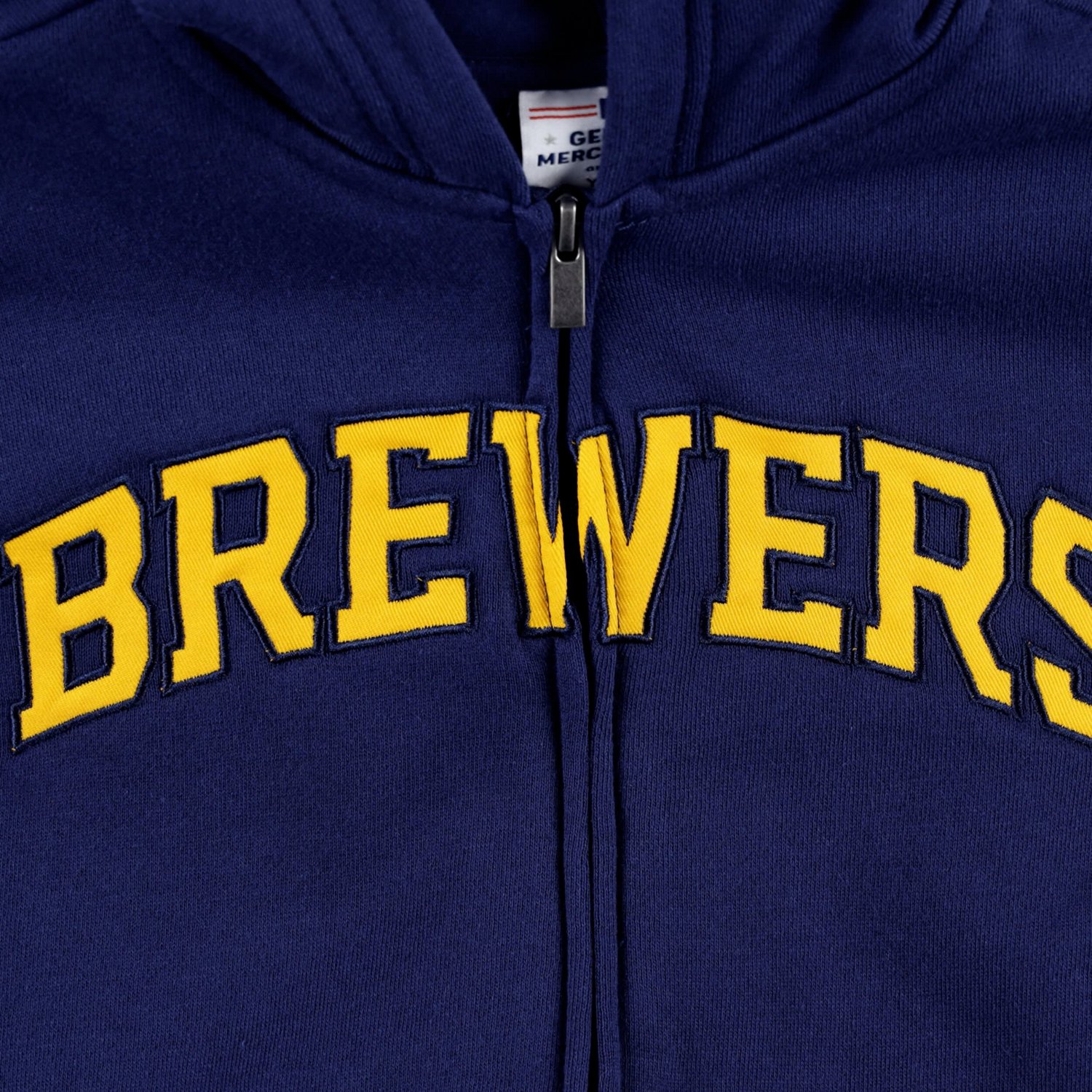 Youth Milwaukee Brewers Wordmark Full-Zip Fleece Hoodie - view number 4