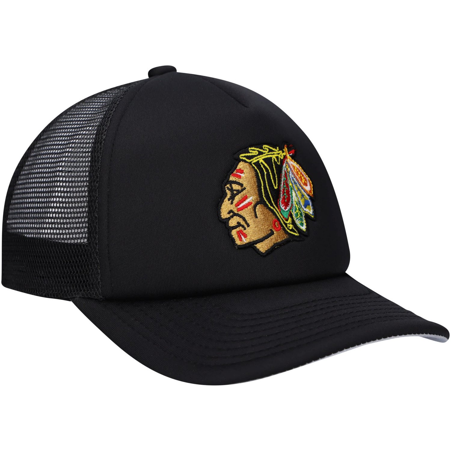 Youth Mitchell  Ness Chicago hawks Core Trucker Adjustable Hat - view number 3
