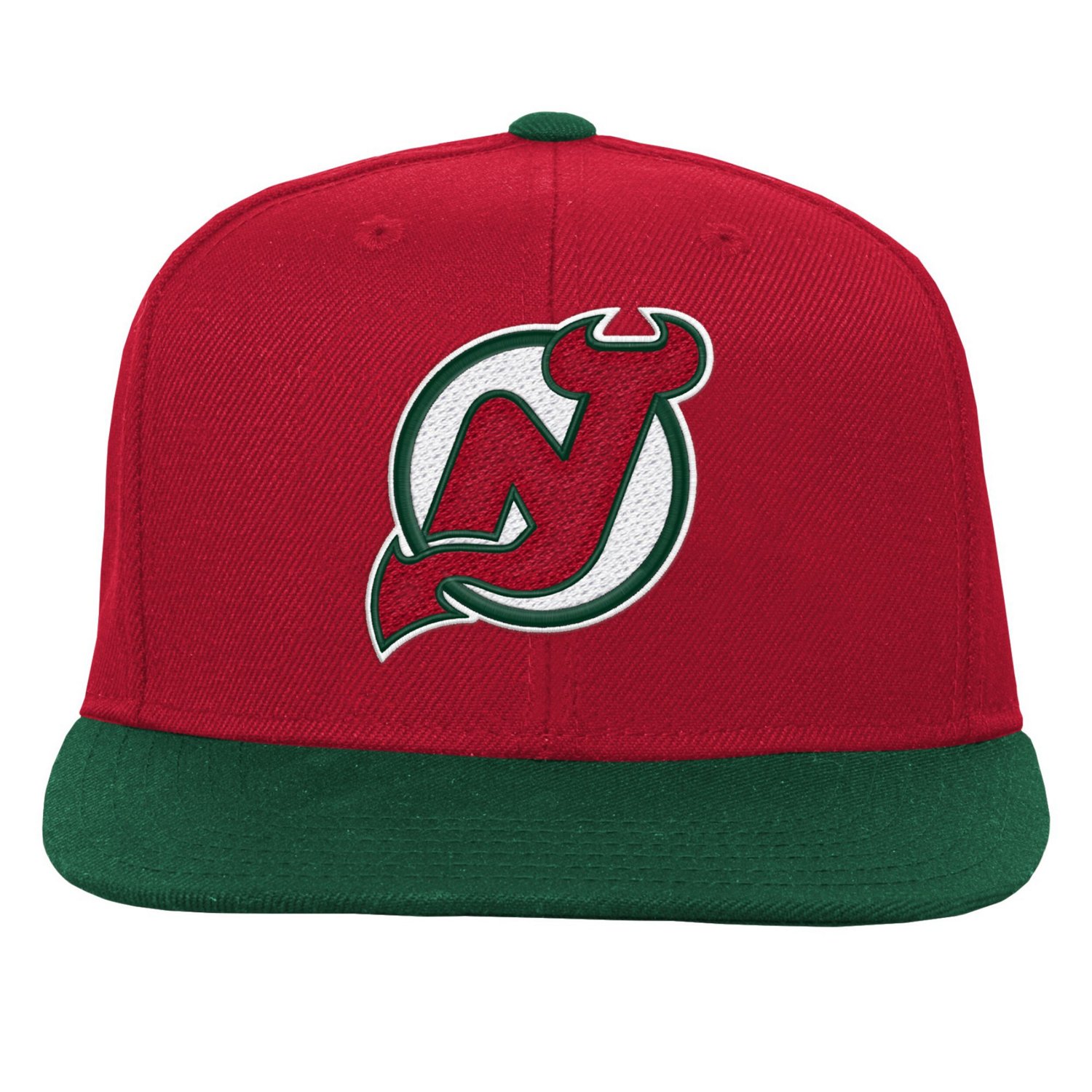 Youth Mitchell  Ness Green New Jersey Devils Core Team Two-Tone Snapback Hat                                                     - view number 2