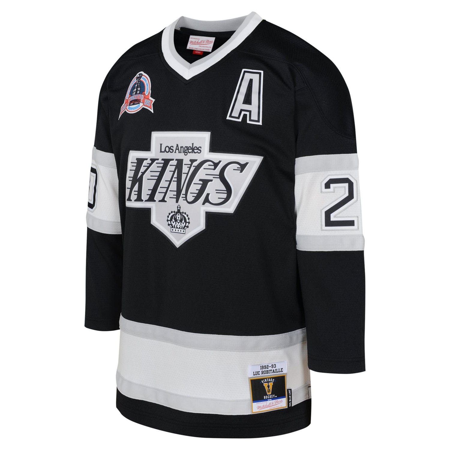 Youth Mitchell  Ness Luc Robitaille Los Angeles Kings 1992 Blue Line Player Jersey                                               - view number 2