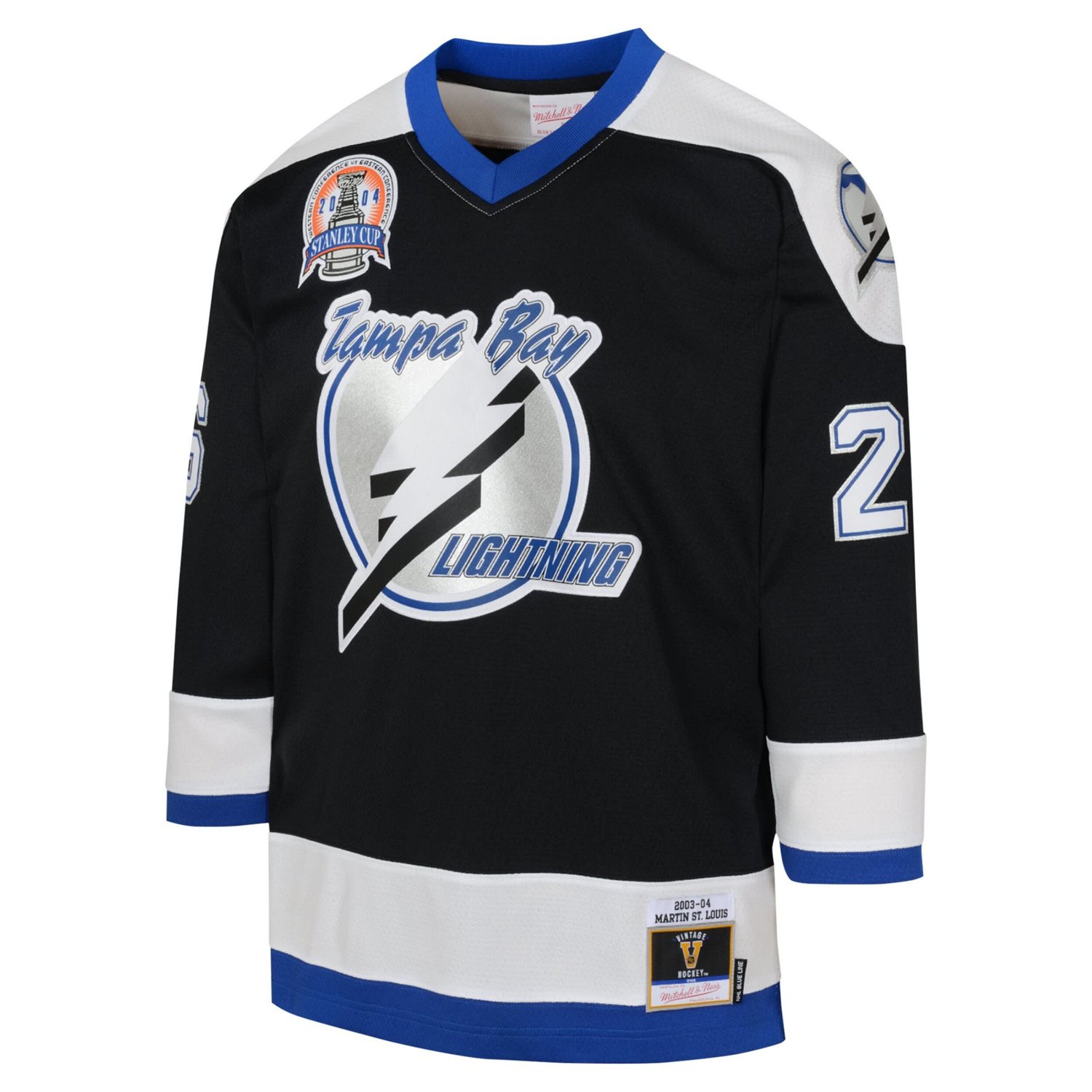 Youth Mitchell  Ness Martin St Louis Tampa Bay Lightning 2003 Blue Line Player Jersey                                            - view number 2