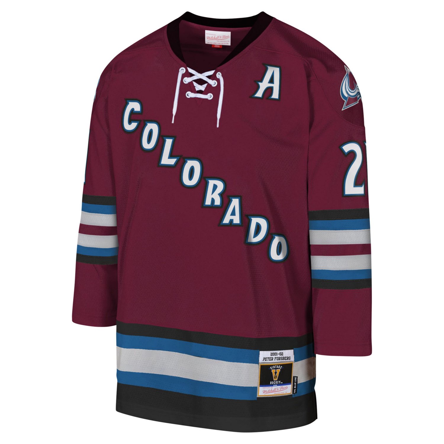Youth Mitchell  Ness Peter Forsberg Colorado Avalanche 2001-02 Line Player Jersey                                                - view number 2