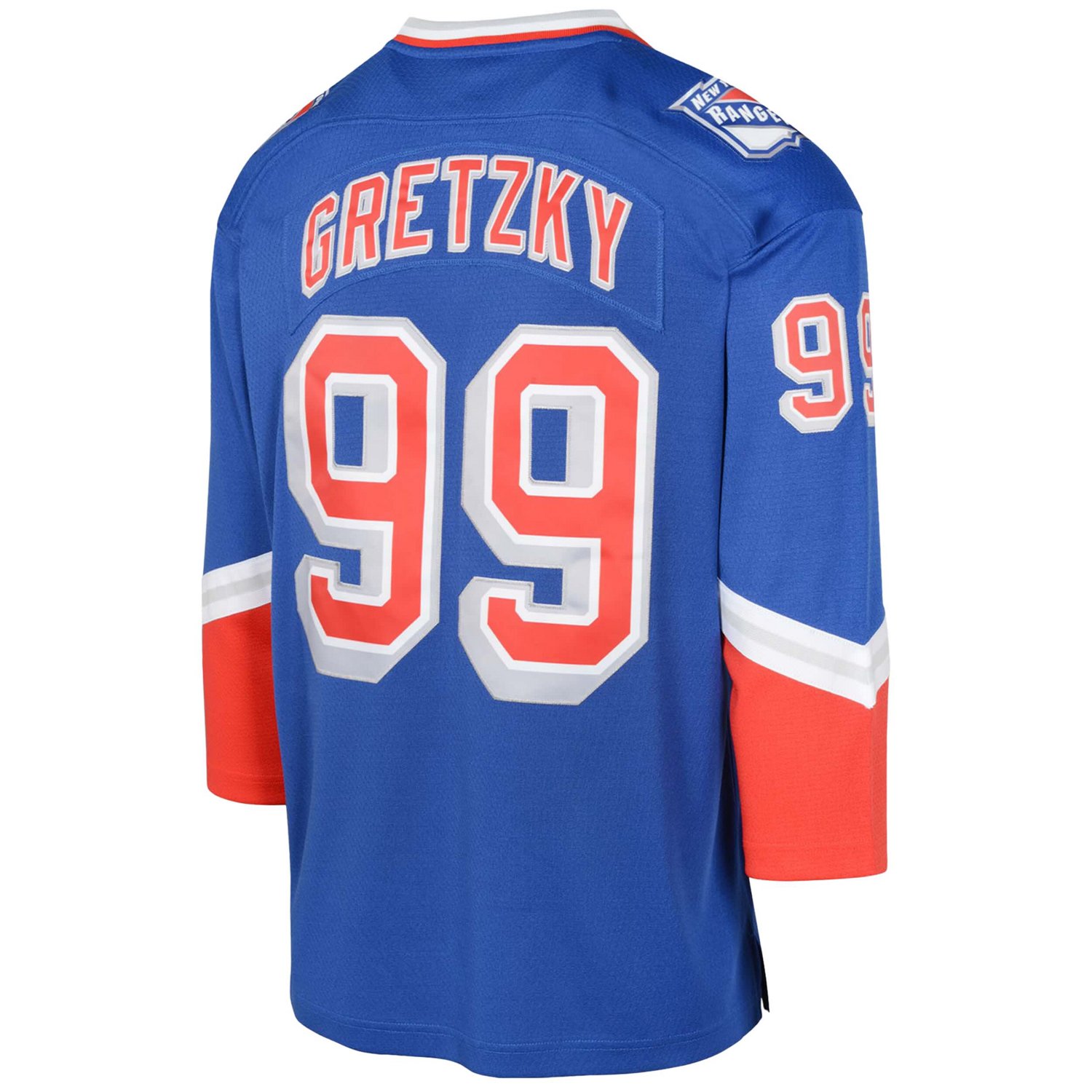 Youth Mitchell  Ness Wayne Gretzky New York Rangers 1996 97 Line Player Jersey - view number 3