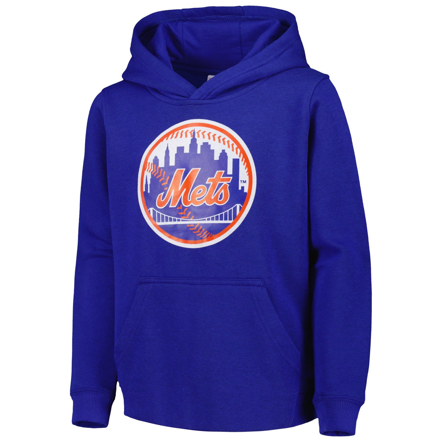Youth New York Mets Team Primary Logo Pullover Hoodie - view number 2