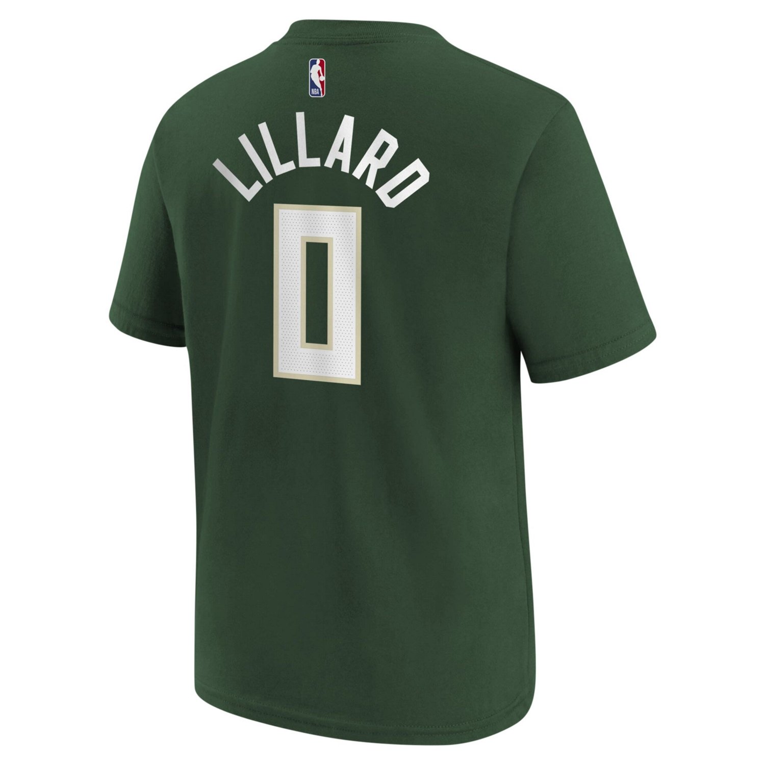 Youth Nike Damian Lillard Hunter Milwaukee Bucks Icon Name  Number T-Shirt
