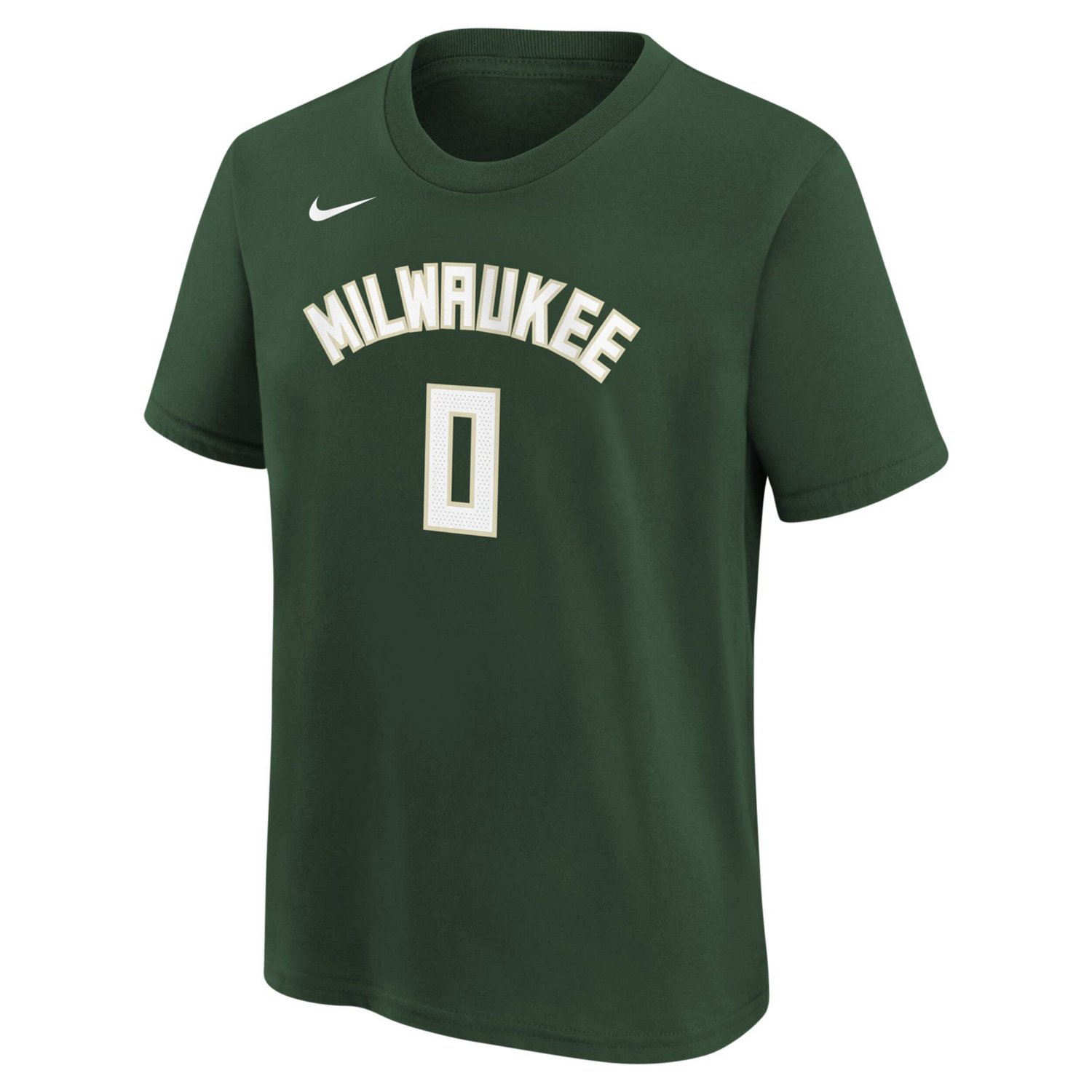 Youth Nike Damian Lillard Hunter Milwaukee Bucks Icon Name  Number T-Shirt