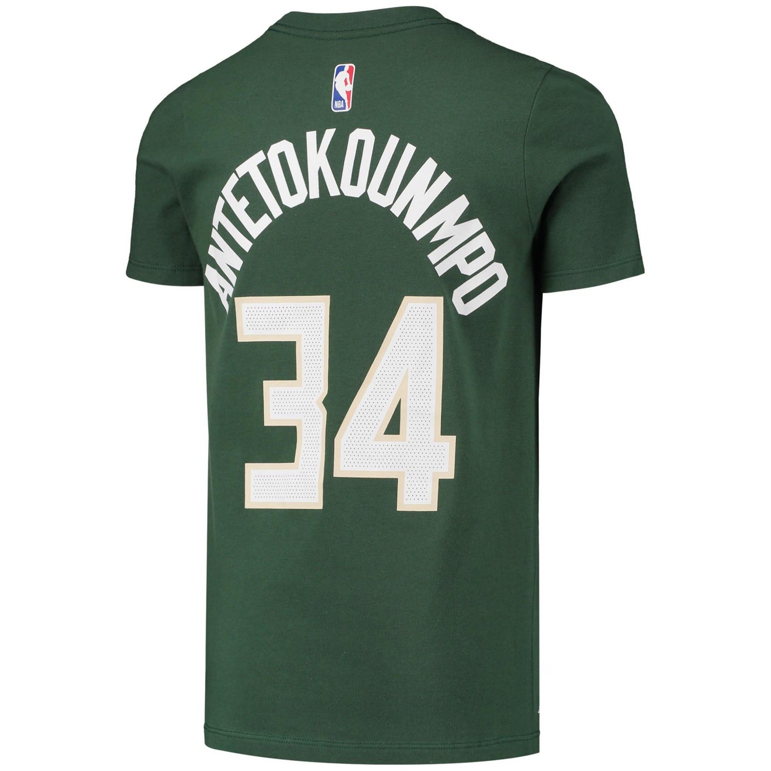 Youth Nike Giannis Antetokounmpo Hunter Milwaukee Bucks Logo Name  Number Performance T-Shirt - view number 3