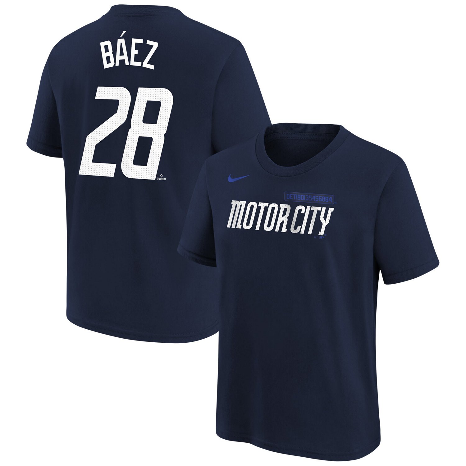 Youth Nike Javier Baez Detroit Tigers 2024 City Connect Name  Number T-Shirt