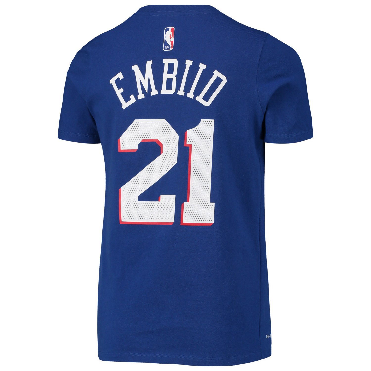 Youth Nike Joel Embiid Philadelphia 76ers Logo Name  Number Performance T-Shirt - view number 3