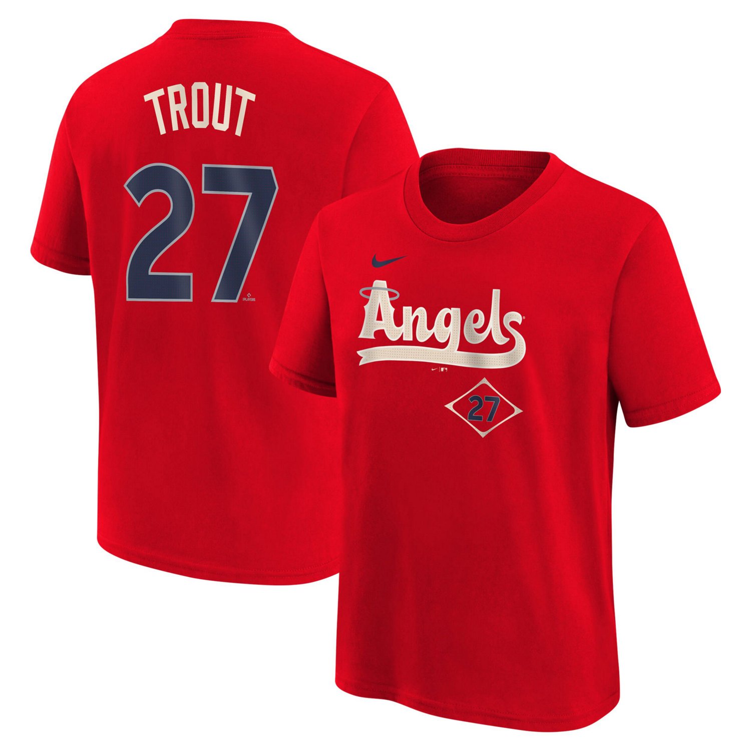 Youth Nike Mike Trout Los Angeles Angels Fuse City Connect Name  Number T-Shirt