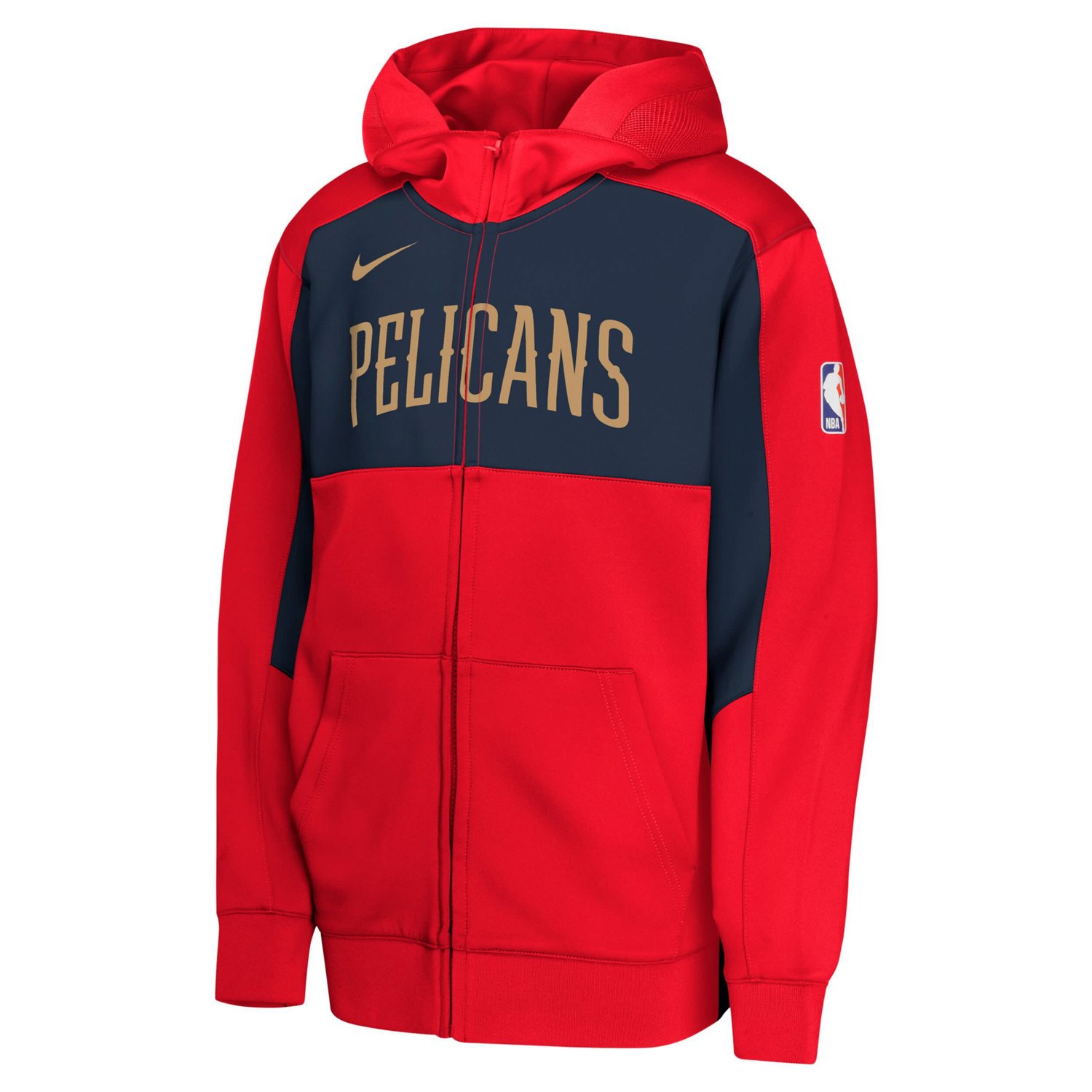 Youth Nike Navy New Orleans Pelicans Authentic On-Court Showtime Performance Full-Zip Hoodie - view number 2