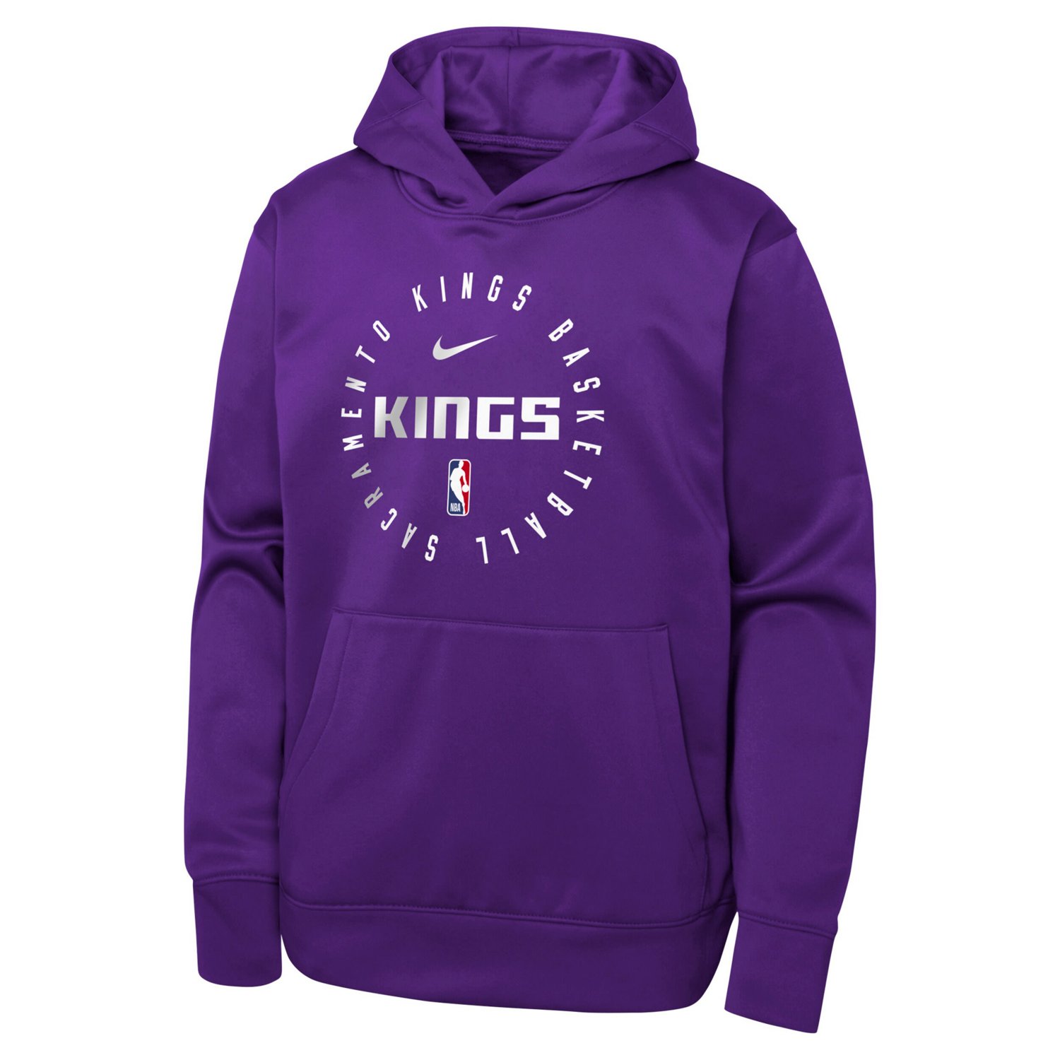 Youth Nike Sacramento Kings Performance Practice Spotlight Pullover Hoodie - view number 2