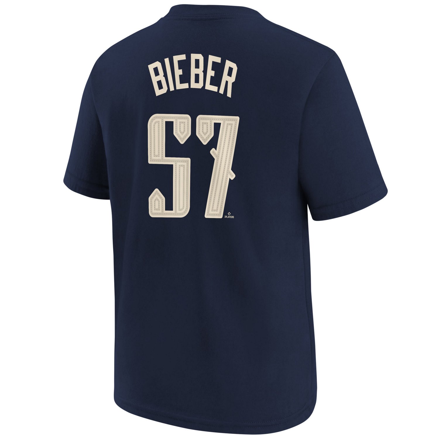 Youth Nike Shane Bieber Cleveland Guardians 2024 City Connect Name  Number T-Shirt - view number 3