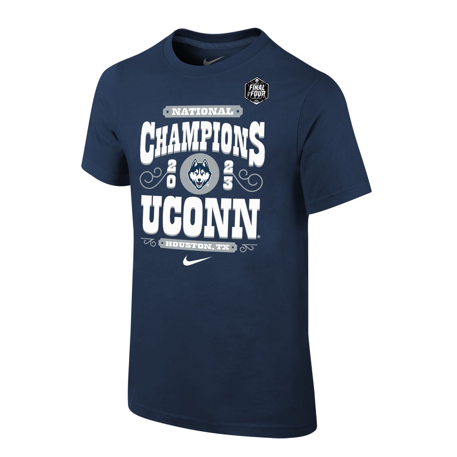 Youth Nike UConn Huskies 2023 NCAA Mens Basketball National Champions Celebration T-Shirt                                        - view number 2
