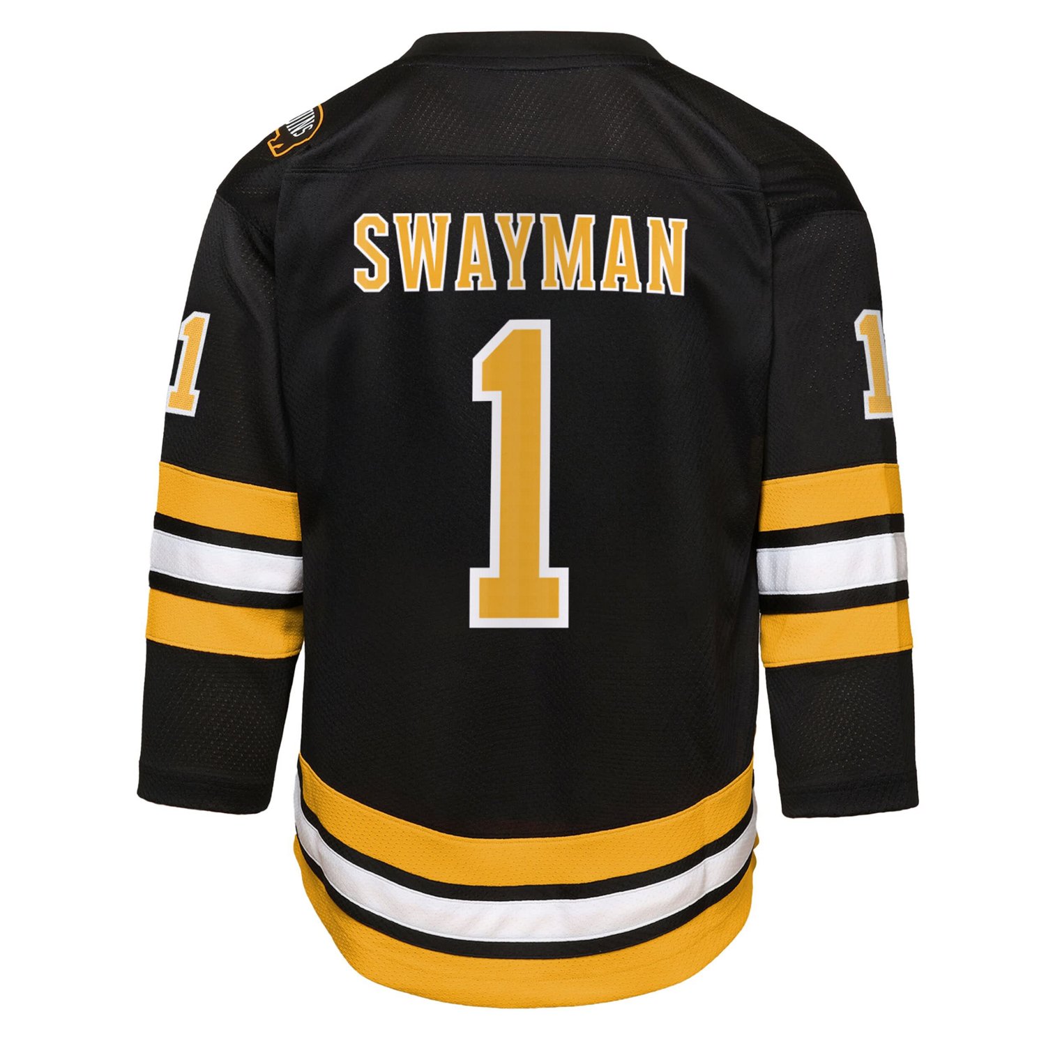 Youth Outerstuff Jeremy Swayman Boston Bruins Home Replica Jersey - view number 3