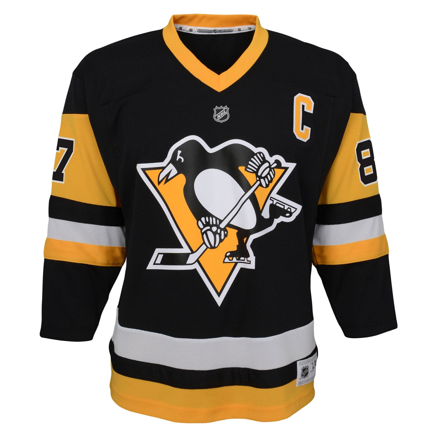 Youth Sidney Crosby Pittsburgh Penguins Captain Patch Home Replica Player Jersey - view number 2