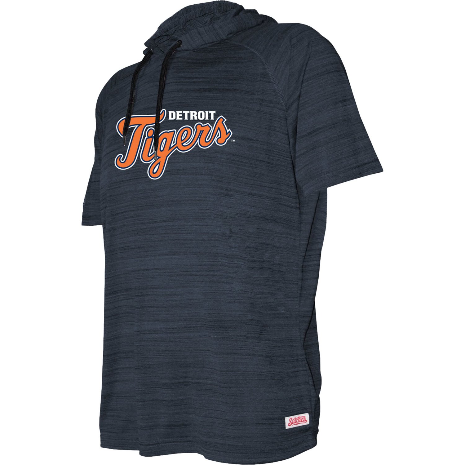 Youth Stitches Heather Detroit Tigers Raglan Short Sleeve Pullover Hoodie - view number 2