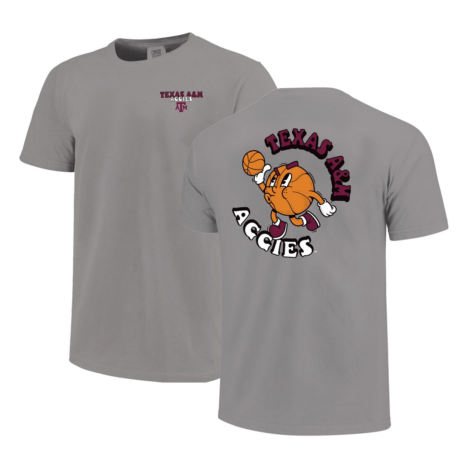 Youth Texas AM Aggies Comfort Colors Basketball T-Shirt