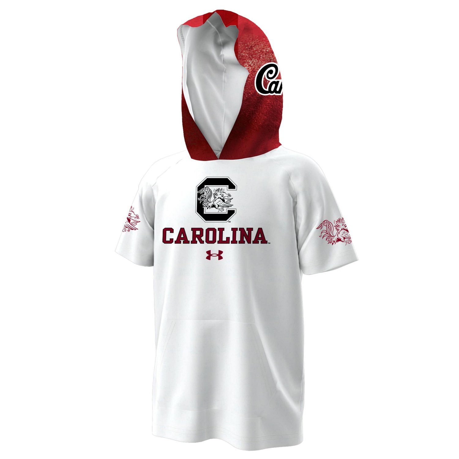 Youth Under Armour South Carolina Gamecocks Helmet Hoodie T-Shirt - view number 2