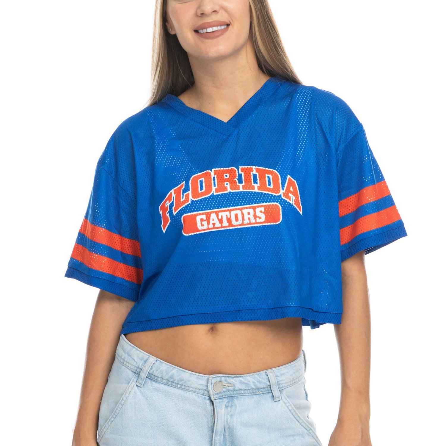 ZooZatz Florida Gators Mesh Cropped V-Neck T-Shirt                                                                               - view number 2