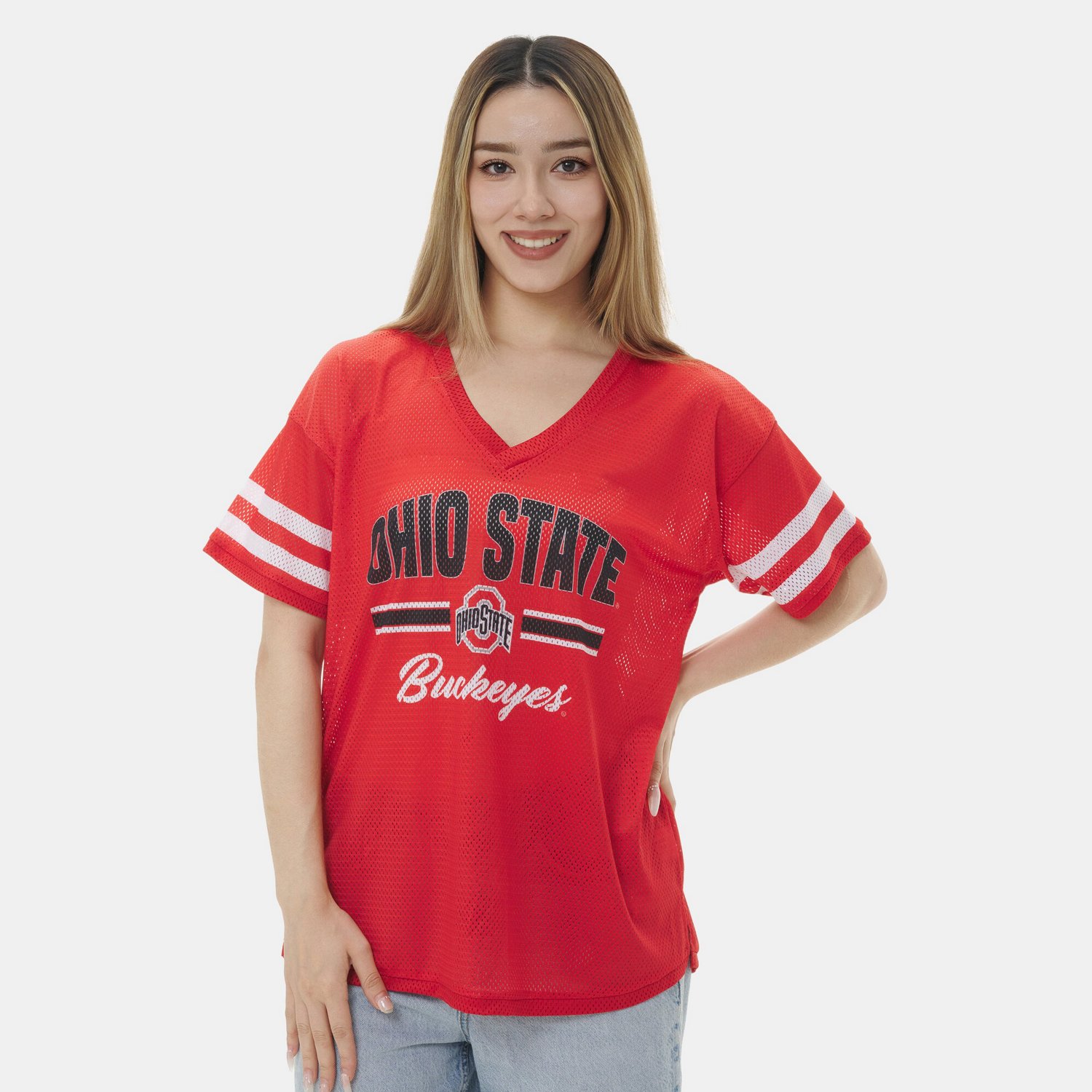 ZooZatz Ohio State Buckeyes Mesh Jersey Kickoff T-Shirt
