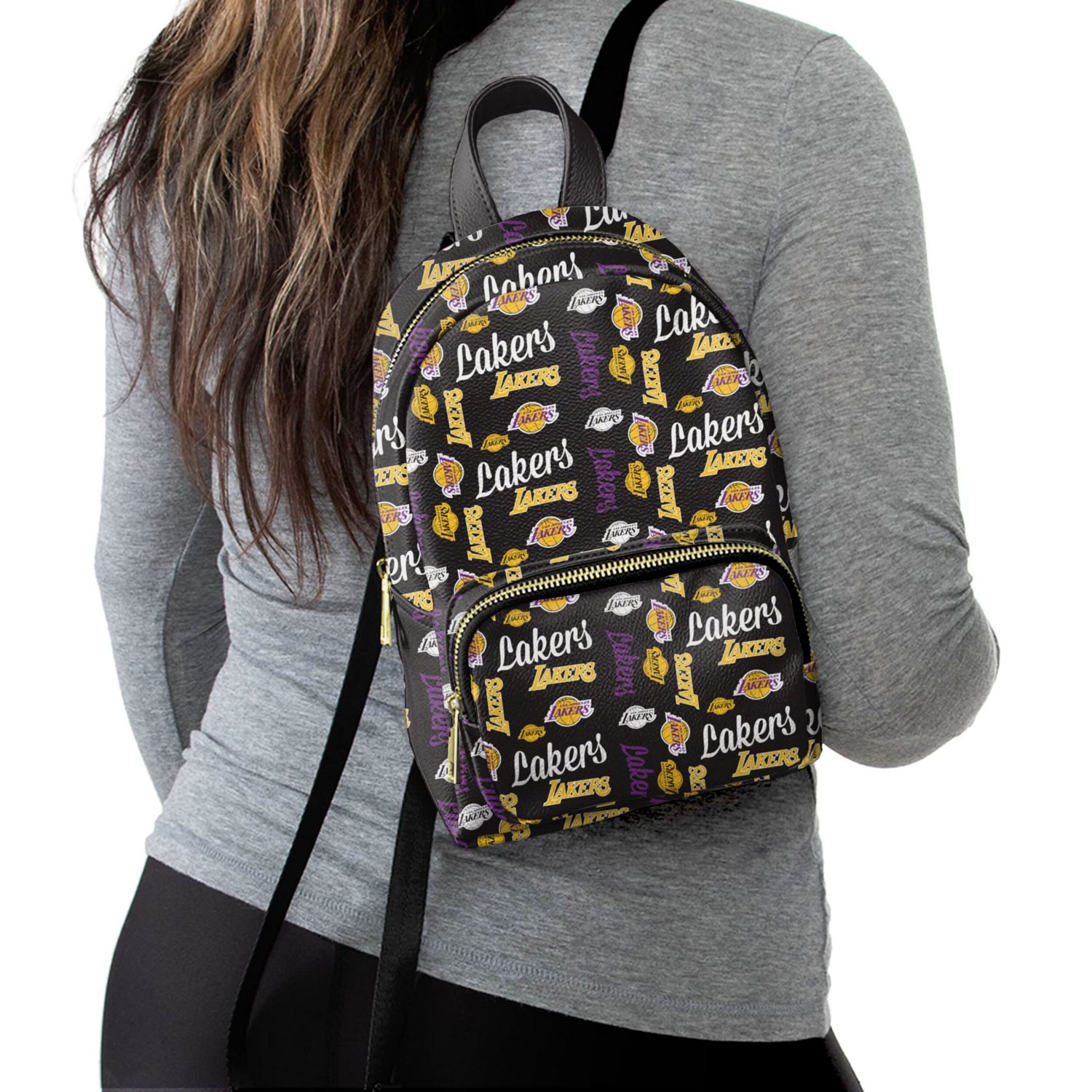 FOCO Girls' Los Angeles Lakers Repeat Brooklyn Mini Backpack - view number 3