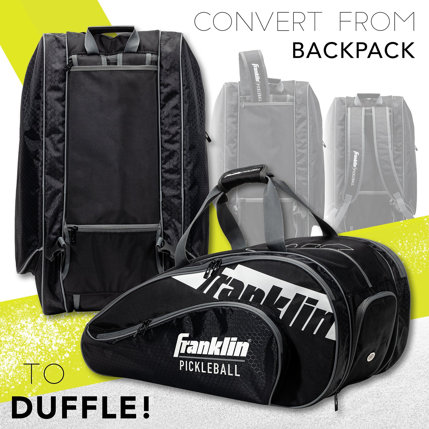 Franklin Pro Series Full Size Pickleball Paddle Duffel/Backpack Bag - view number 3