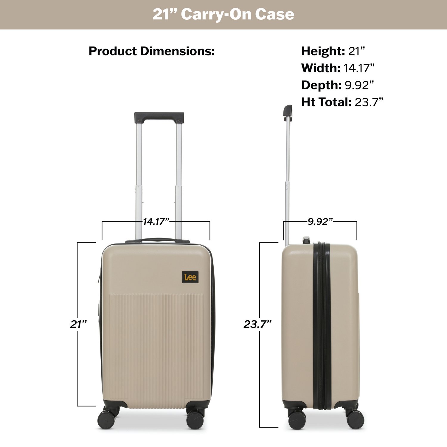 Lee 21-in and 28-in Hard Side 2-Piece Rolling Luggage Set                                                                        - view number 3
