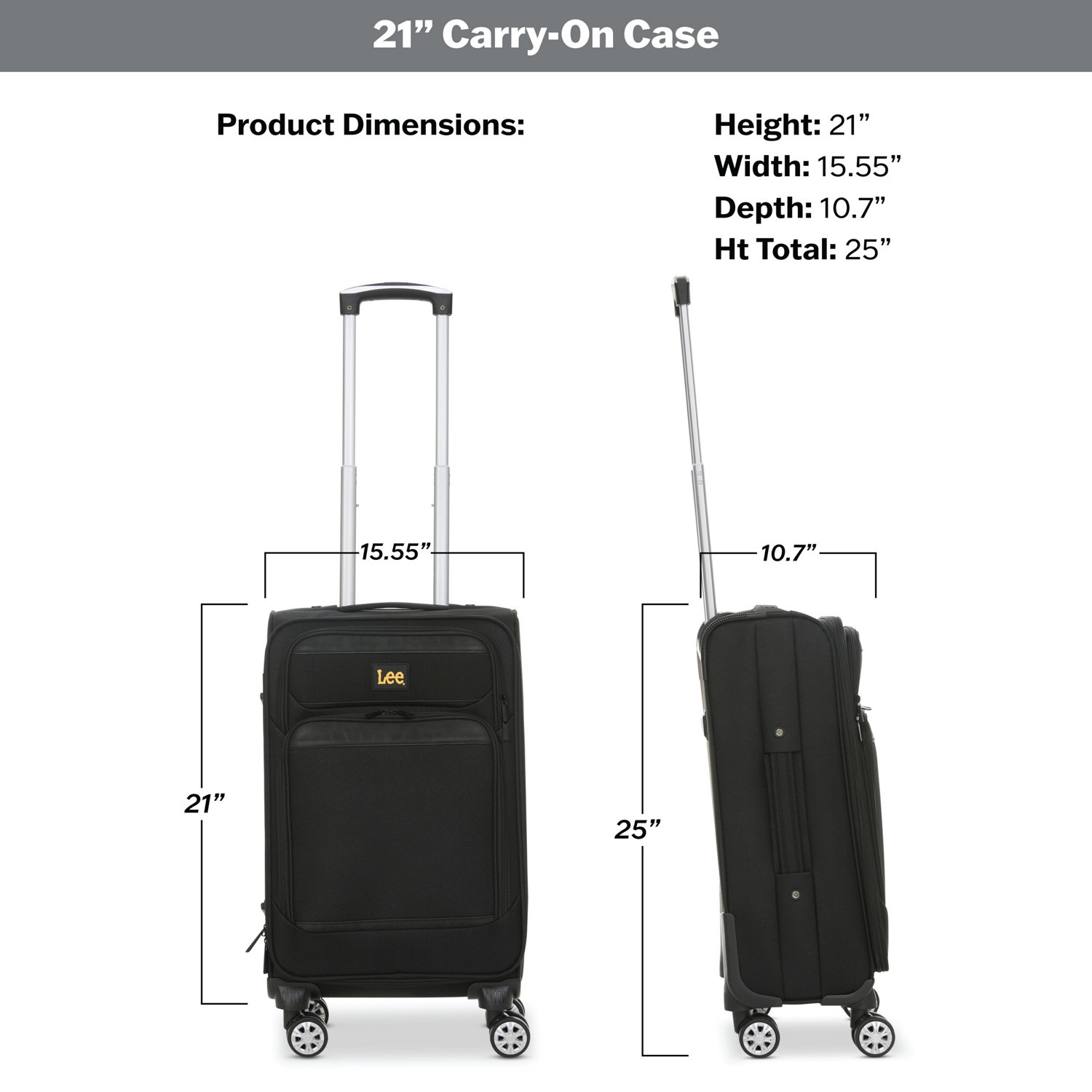 Lee 21 in Soft Side Carry On Luggage                                                                                             - view number 3