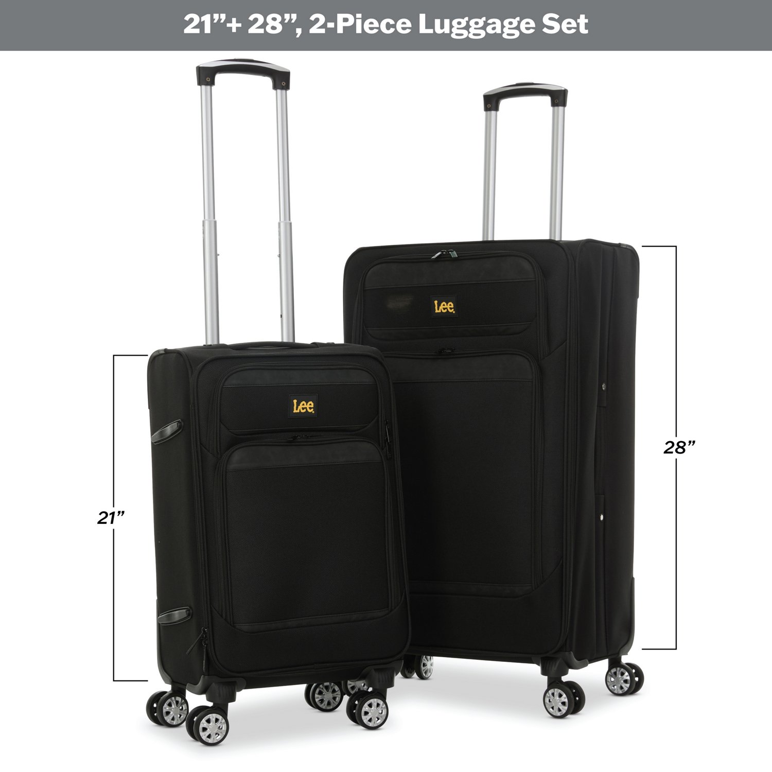 Lee 21-inch and 28-inch Soft Side 2-Piece Rolling Luggage Set                                                                    - view number 4