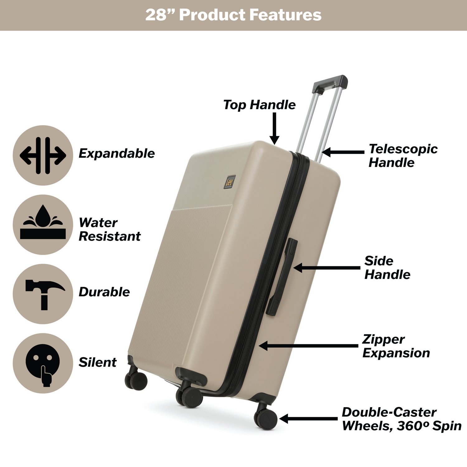 Lee 28 in Hard Side Checked Bag Luggage                                                                                          - view number 4