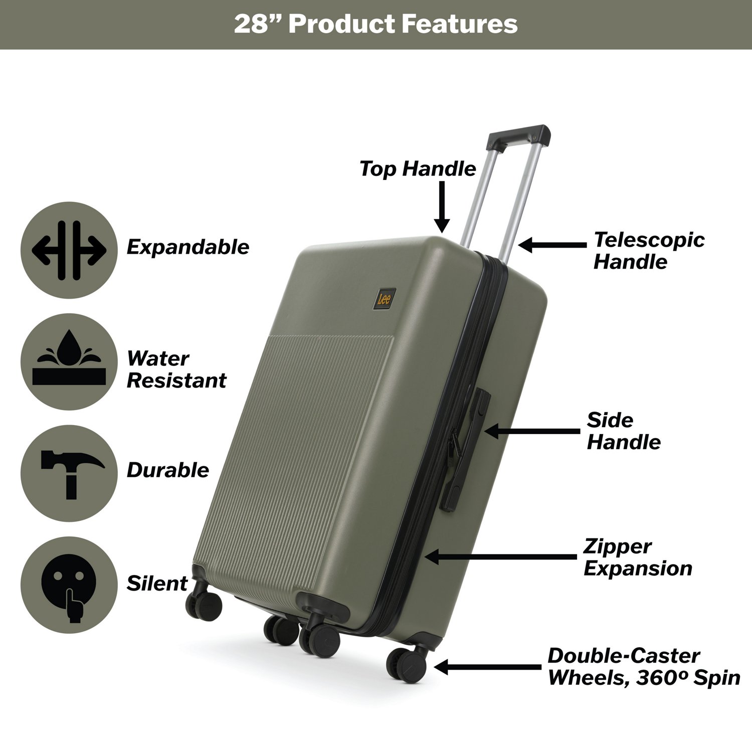 Lee 28 in Hard Side Checked Bag Luggage                                                                                          - view number 4