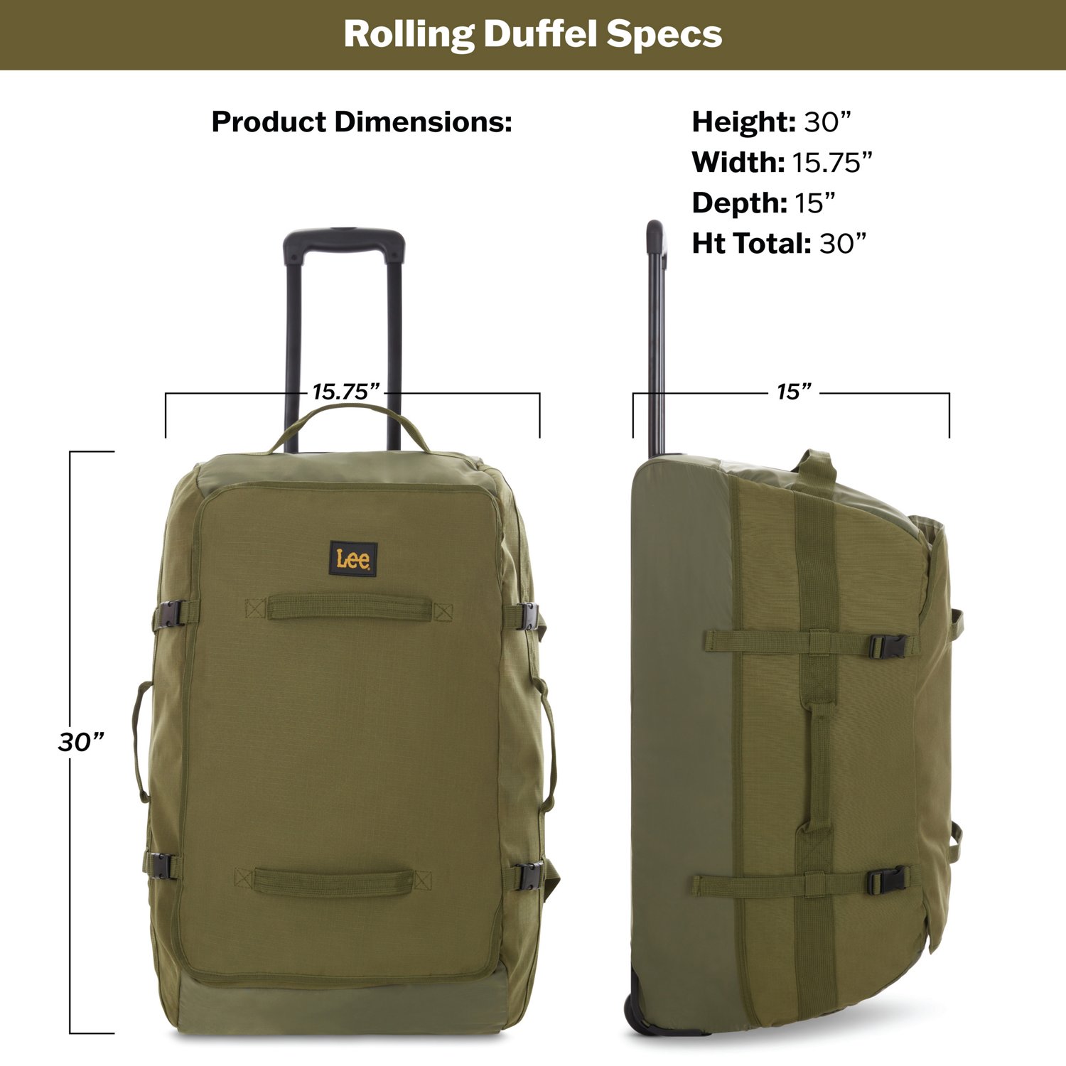 Lee 30 in Rolling Duffel Bag                                                                                                     - view number 3