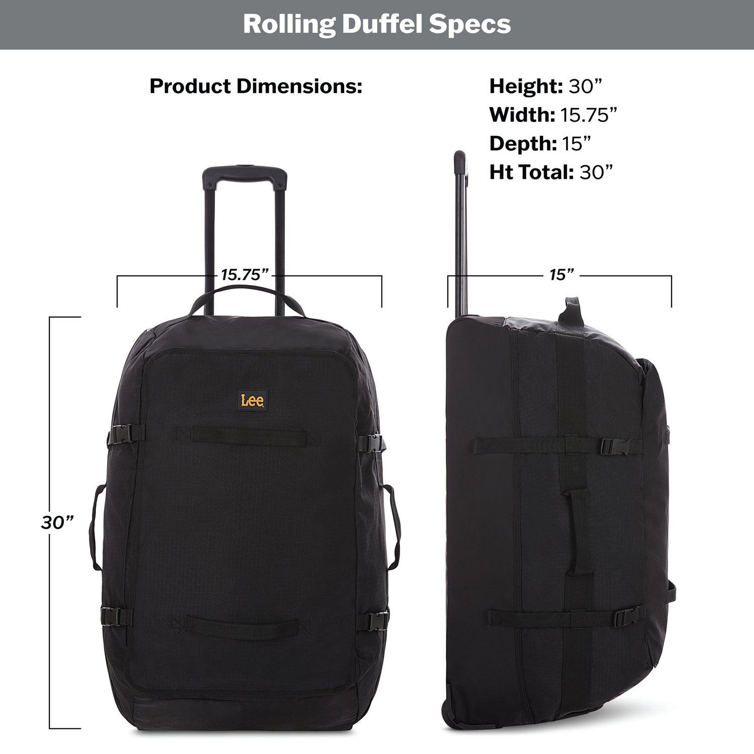 Lee 30 in Rolling Duffel Bag                                                                                                     - view number 3