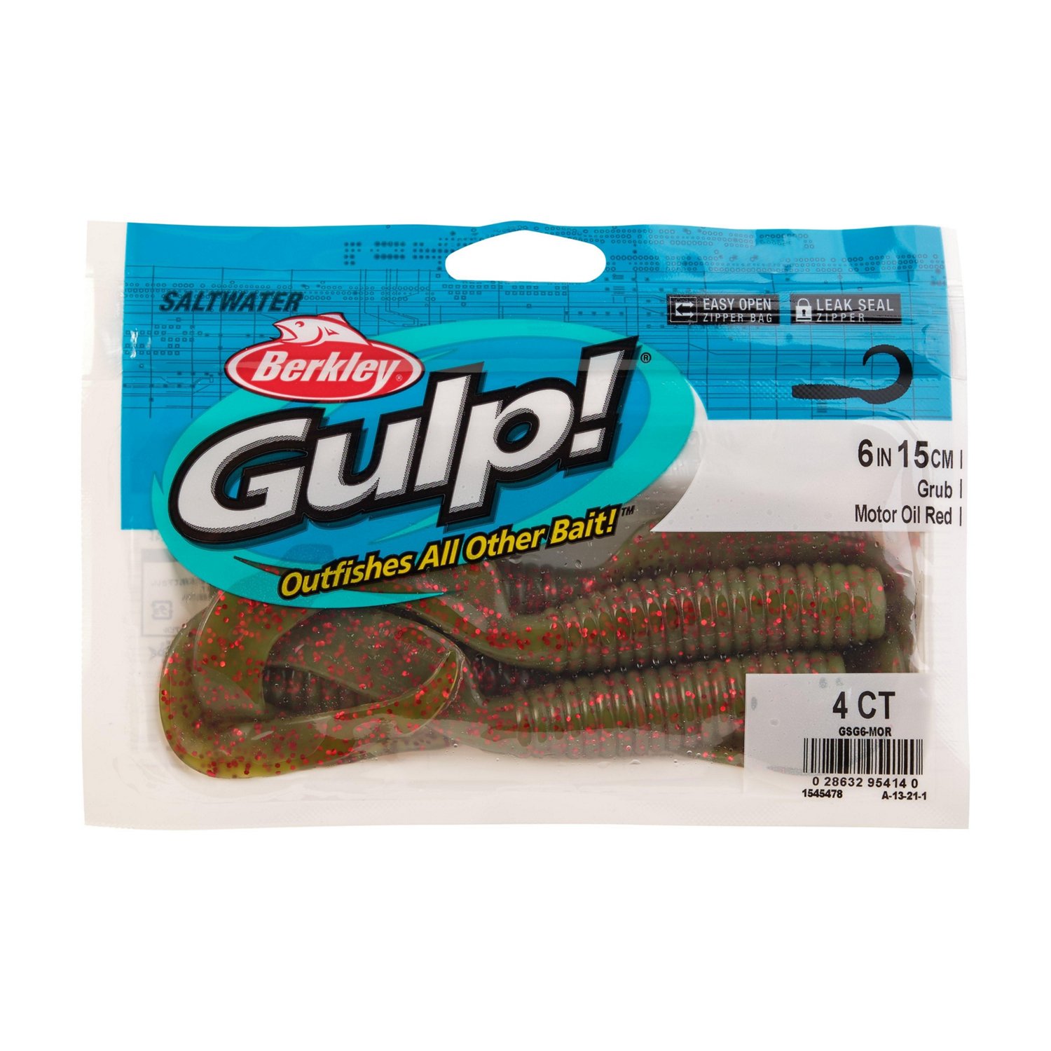 Berkley Gulp!® 6 in Saltwater Grub Baits 4-Pack - view number 4