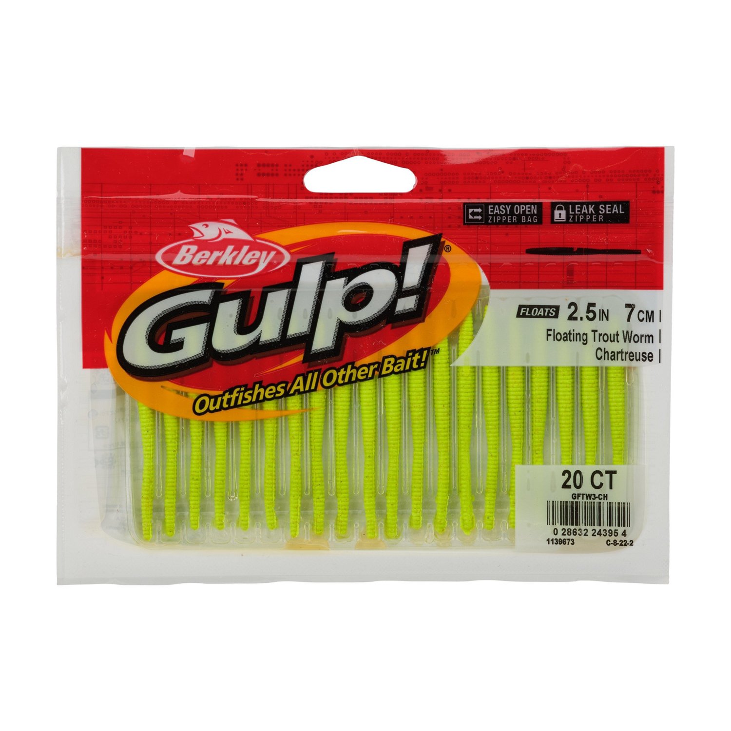Berkley Gulp 2-1/2 in Floating Trout Worms 20-Pack                                                                               - view number 2