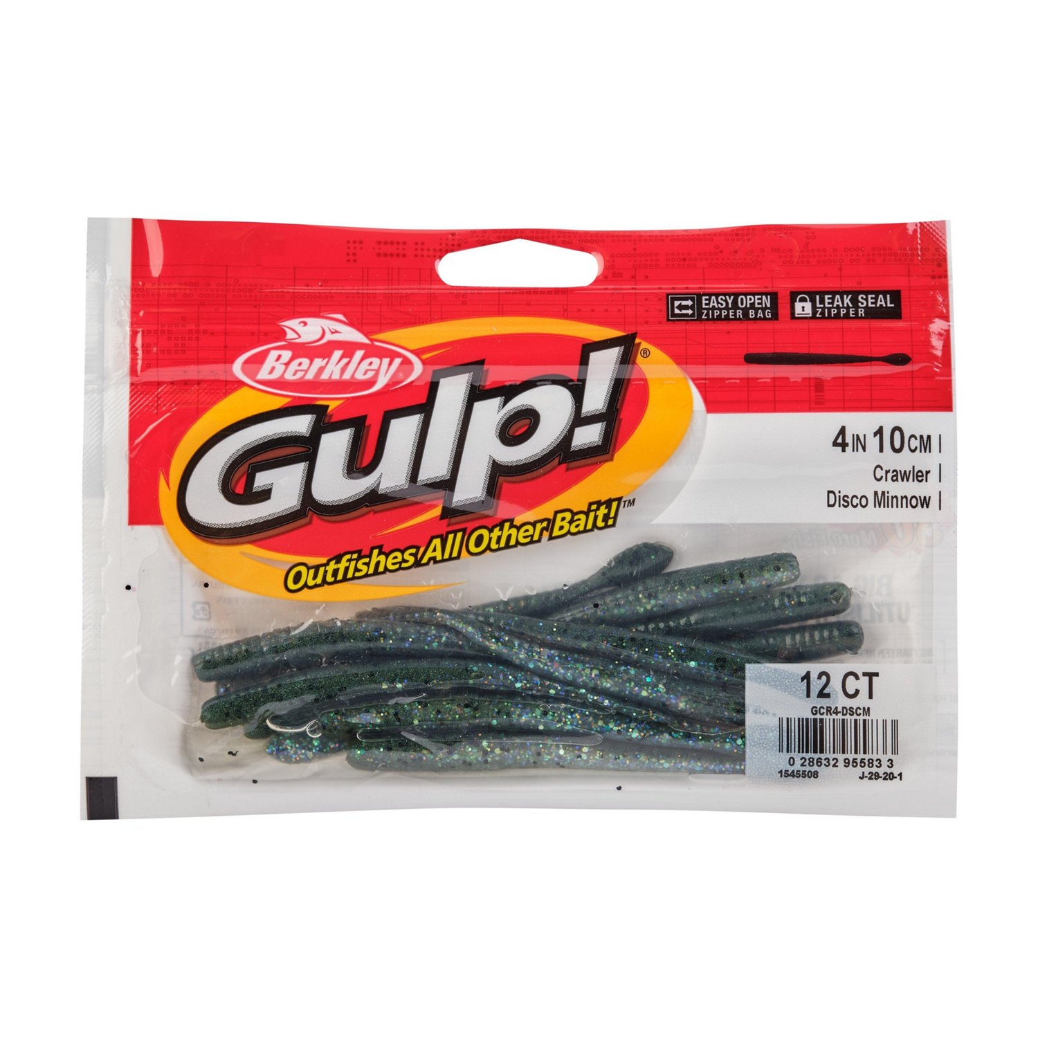Berkley Gulp! Crawler 4 in Chartreuse Soft Bait 12-Pack - view number 3