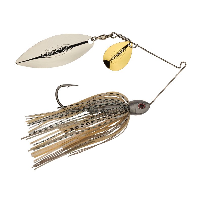 Berkley Power Blade Compact 3/4 oz Colorado Willow Spinnerbait Silver Bullet/Gold/Silver - Frsh Water Wire Baits at Academy Sports