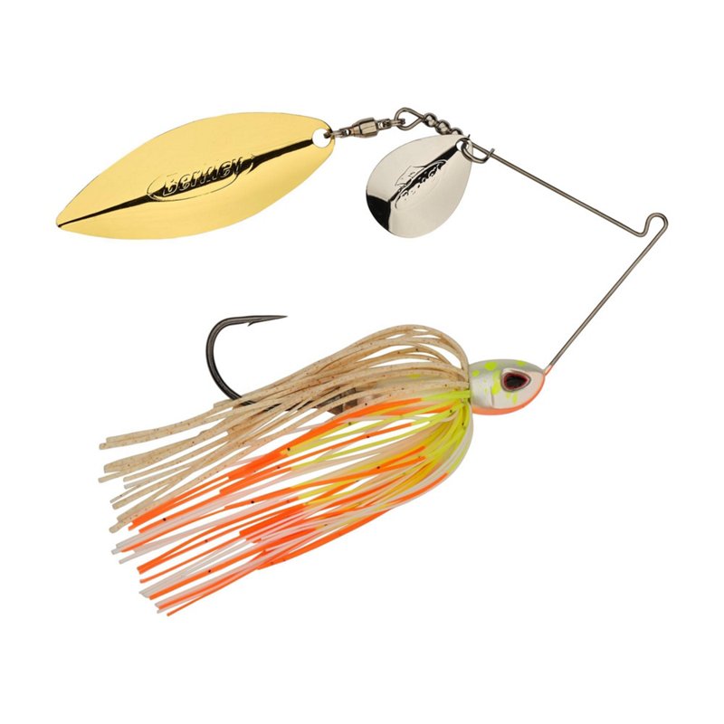 Berkley Power Blade Compact 3/4 oz Colorado Willow Spinnerbait Coleslaw/Silver/Gold - Frsh Water Wire Baits at Academy Sports